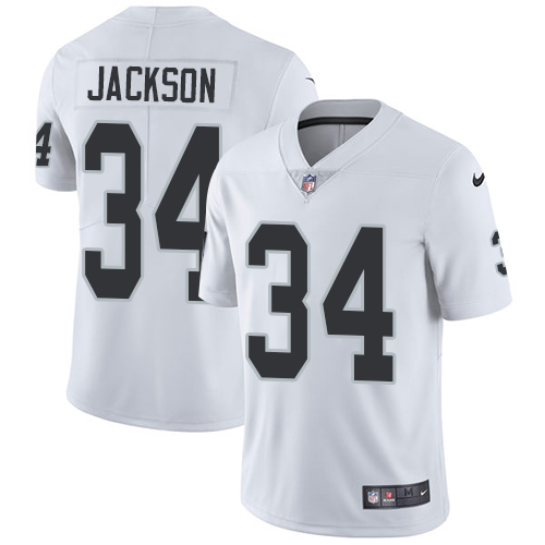 Nike Raiders #34 Bo Jackson White Men's Stitched NFL Vapor Untouchable Limited Jersey
